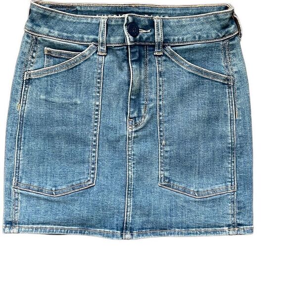 American Eagle Denim Stretch Mini Skirt Size 0 - Picture 1 of 4